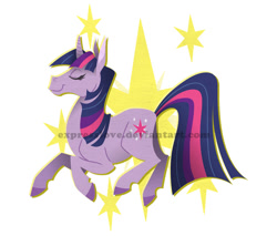 Size: 700x595 | Tagged: safe, artist:expresslove, derpibooru import, twilight sparkle, pony, unicorn, female, horn, mare, purple coat, purple mane, solo