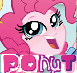 Size: 587x557 | Tagged: safe, idw, pinkie pie, equestria girls, caption, expand dong, image macro, ponut