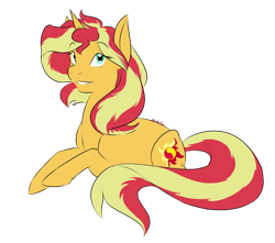 Size: 1000x882 | Tagged: safe, artist:kourabiedes, sunset shimmer, pony, unicorn, cute, shimmerbetes, simple background, smiling, solo, transparent background