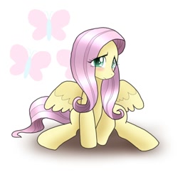 Size: 826x800 | Tagged: safe, artist:orca, fluttershy, pegasus, pony, female, mare, pixiv, solo