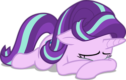 Size: 4500x2857 | Tagged: safe, artist:hendro107, starlight glimmer, pony, unicorn, a royal problem, .svg available, absurd resolution, crying, prone, sad, sadlight glimmer, simple background, solo, transparent background, vector