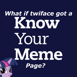 Size: 800x800 | Tagged: safe, derpibooru import, twilight sparkle, inverted mouth, know your meme, question, twiface