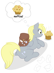 Size: 4488x6008 | Tagged: safe, derpy hooves, pegasus, pony, absurd resolution, female, mail, mare, muffin