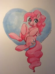 Size: 720x960 | Tagged: safe, artist:breakingreflections, pinkie pie, earth pony, pony, female, mare, pink coat, pink mane, solo, traditional art