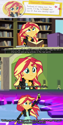 Size: 1016x2000 | Tagged: safe, edit, edited screencap, screencap, sunset shimmer, equestria girls, friendship games, crossover, eureka, pokémon, pokémon go, screencap comic