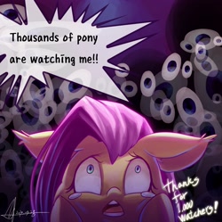 Size: 3016x3000 | Tagged: safe, artist:jggjqm522, fluttershy, pegasus, pony, eyeball, eyes, scared, solo