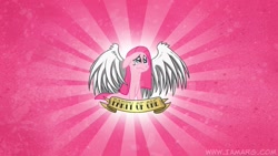 Size: 1920x1080 | Tagged: safe, artist:andrew gregoire, pinkie pie, earth pony, pony, party of one, i am arg!, pinkamena diane pie, solo, tattoo, wallpaper, wings