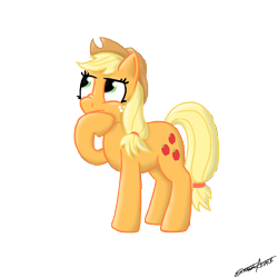 Size: 2000x2000 | Tagged: safe, artist:strachattack, applejack, earth pony, pony, solo