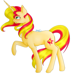 Size: 1751x1833 | Tagged: safe, artist:kseniyart, sunset shimmer, pony, unicorn, blushing, raised hoof, simple background, solo, transparent background