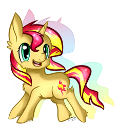 Size: 1669x1831 | Tagged: safe, artist:jazzerix, sunset shimmer, pony, unicorn, fluffy, solo