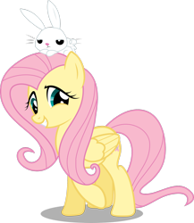 Size: 1600x1843 | Tagged: artist needed, source needed, safe, angel bunny, fluttershy, pegasus, pony, simple background, transparent background, vector