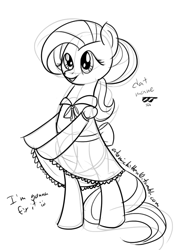 Size: 656x901 | Tagged: safe, artist:atomickitten10, fluttershy, pegasus, pony, 30 minute art challenge, bipedal, clothes, dress, solo