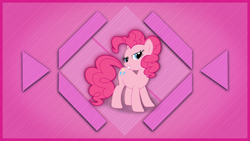 Size: 1920x1080 | Tagged: safe, artist:divideddemensions, pinkie pie, earth pony, pony, bedroom eyes, solo, vector, wallpaper