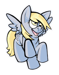 Size: 545x700 | Tagged: safe, artist:grindzone, derpy hooves, pegasus, pony, female, mare, solo