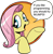 Size: 421x431 | Tagged: safe, idw, fluttershy, pegasus, pony, bad advice fluttershy, blue eyes, dialogue, exploitable meme, female, mare, meme, mumps, open mouth, pink mane, programming, raised hoof, raised leg, simple background, smiling, solo, speech bubble, talking to viewer, underhoof, yellow coat