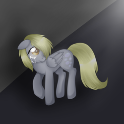 Size: 1024x1024 | Tagged: safe, artist:kitsunewolf95, derpy hooves, pegasus, pony, crying, female, mare, solo