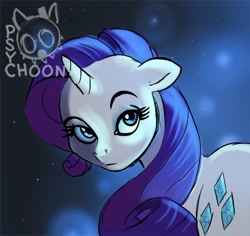 Size: 500x471 | Tagged: safe, artist:psychoon, rarity, pony, unicorn, female, horn, mare, solo, white coat