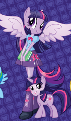 Size: 332x565 | Tagged: safe, derpibooru import, twilight sparkle, anthro, equestria girls, face swap, facebomb, trading faces