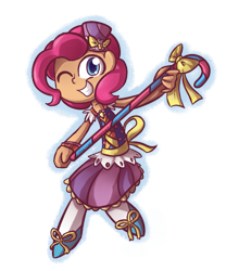 Size: 801x965 | Tagged: safe, artist:kas-the-cat, pinkie pie, clothes, female, humanized, smiling, solo