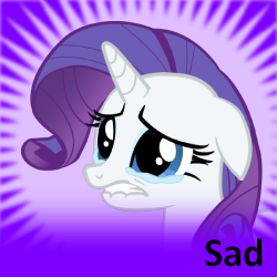 Size: 250x250 | Tagged: safe, rarity, pony, unicorn, crying, sad, solo, spoilered image joke