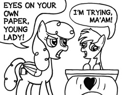 Size: 660x506 | Tagged: safe, artist:samueleallen, derpy hooves, filly, lineart, monochrome, test