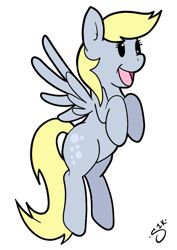 Size: 595x839 | Tagged: safe, artist:silver1kunai, derpy hooves, pegasus, pony, female, mare, paper mario, solo