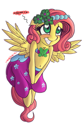 Size: 1017x1546 | Tagged: safe, artist:willisninety-six, fluttershy, pegasus, pony, belly button, blushing, bridesmaid dress, clothes, dress, solo