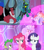 Size: 1358x1534 | Tagged: safe, edit, screencap, applejack, cozy glow, lord tirek, pinkie pie, queen chrysalis, rainbow dash, rarity, spike, twilight sparkle, twilight sparkle (alicorn), alicorn, changeling, changeling queen, earth pony, pony, the ending of the end, alicornified, banner, bracer, comic, cozycorn, dome, hexagon, magic, nose piercing, nose ring, piercing, race swap, screencap comic, shield, sinister