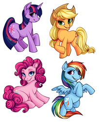 Size: 500x614 | Tagged: safe, artist:kaalashnikov, derpibooru import, applejack, pinkie pie, rainbow dash, twilight sparkle, earth pony, pegasus, pony, sticker