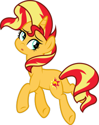 Size: 6789x8522 | Tagged: safe, artist:8-notes, sunset shimmer, pony, unicorn, equestria girls, absurd resolution, flash puppet, open mouth, plot, ponyscape, solo