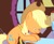 Size: 437x361 | Tagged: safe, edit, edited screencap, screencap, applejack, earth pony, pony, magical mystery cure, opplojock, shrunken face, solo, woll smoth