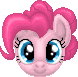 Size: 78x77 | Tagged: safe, artist:kryptid, pinkie pie, earth pony, pony, animated, icon, solo