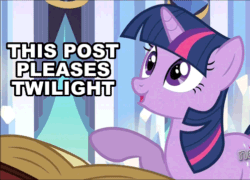 Size: 497x357 | Tagged: safe, derpibooru import, edit, edited screencap, screencap, twilight sparkle, the crystal empire, animated, cropped, eye shimmer, reaction image, solo