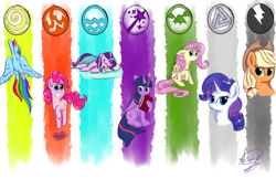 Size: 3400x2200 | Tagged: safe, artist:starlightglummer, derpibooru import, applejack, fluttershy, pinkie pie, rainbow dash, rarity, starlight glimmer, twilight sparkle, twilight sparkle (alicorn), alicorn, earth pony, pegasus, pony, unicorn, cowboy hat, female, hat, mane six, sleeping, stetson, thaumcraft