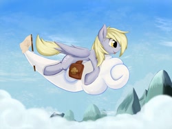 Size: 1280x960 | Tagged: safe, artist:zokkili, derpy hooves, pegasus, pony, cloud, cloudy, female, mare, solo