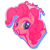 Size: 500x500 | Tagged: safe, artist:lelittleluna, pinkie pie, earth pony, pony, female, mare, pink coat, pink mane, simple background, solo, transparent background