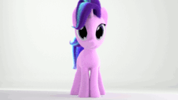 Size: 640x360 | Tagged: safe, artist:gabe2252, starlight glimmer, pony, unicorn, 3d, 3d model, animated, gif, rotating, solo, strategically covered, tail censor, turntable