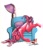 Size: 499x576 | Tagged: safe, artist:nezumi46, pinkie pie, earth pony, pony, armchair, chair, drool, drunk, lamp, messy, sleeping, upside down