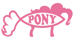 Size: 900x483 | Tagged: safe, artist:caperuza, pinkie pie, darwin fish, no pony, ponified, simple background, text