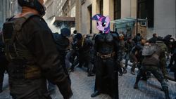 Size: 1366x768 | Tagged: safe, derpibooru import, twilight sparkle, bane, batman, the dark knight rises, twiface, wrong neighborhood