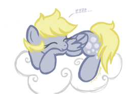 Size: 1051x781 | Tagged: safe, artist:perseveringrose, derpy hooves, pegasus, pony, female, mare, messy mane, sleeping, solo