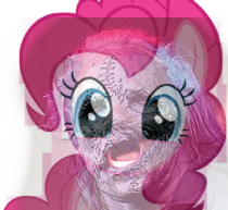 Size: 210x193 | Tagged: safe, pinkie pie, earth pony, pony, cute, laughter song, slipknot, smiling