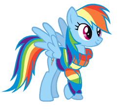 Size: 675x616 | Tagged: safe, derpibooru import, rainbow dash, pegasus, pony, clothes, striped sweater, stripes, sweater