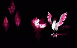 Size: 1920x1200 | Tagged: safe, artist:deviliha4, princess platinum, rarity, pony, unicorn, articuno, crossover, pokémon