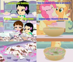 Size: 1280x1080 | Tagged: safe, edit, edited screencap, screencap, applejack, pinkie pie, earth pony, pony, applebuck season, baked bads, blythe baxter, comparison, littlest pet shop, youngmee song