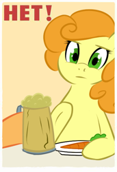 Size: 430x629 | Tagged: safe, applejack, carrot top, golden harvest, earth pony, pony, cider, do not want, parody, poster, propaganda, russian, soviet union, teetotalism, нет