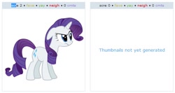 Size: 530x283 | Tagged: safe, rarity, pony, unicorn, exploitable meme, juxtaposition, juxtaposition win, meme