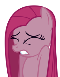 Size: 3000x3819 | Tagged: safe, artist:tardisbrony, pinkie pie, earth pony, pony, high res, pinkamena diane pie, sad, simple background, solo, transparent background, vector