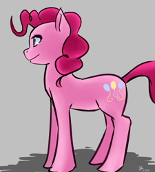 Size: 900x1000 | Tagged: safe, artist:pyupew, pinkie pie, earth pony, pony, female, mare, pink coat, pink mane, simple background, solo