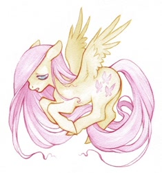 Size: 514x546 | Tagged: safe, artist:savicorn, fluttershy, pegasus, pony, female, mare, pink mane, solo, yellow coat